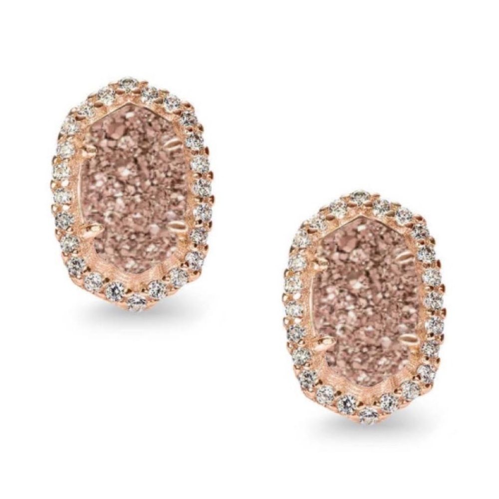 Kendra Scott Cade Rose Gold Druzy Earrings